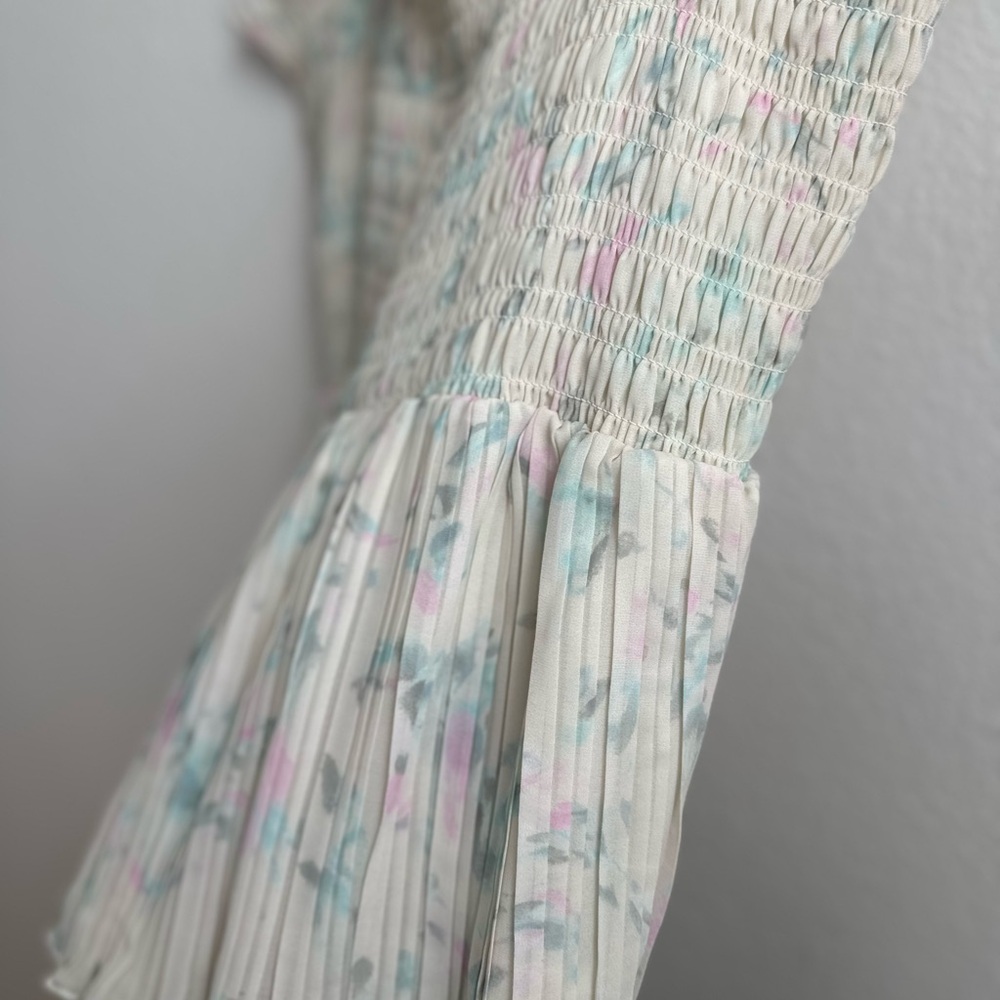 GANNI Georgette Tiered Dress - Tofu - Picture 5 of 10